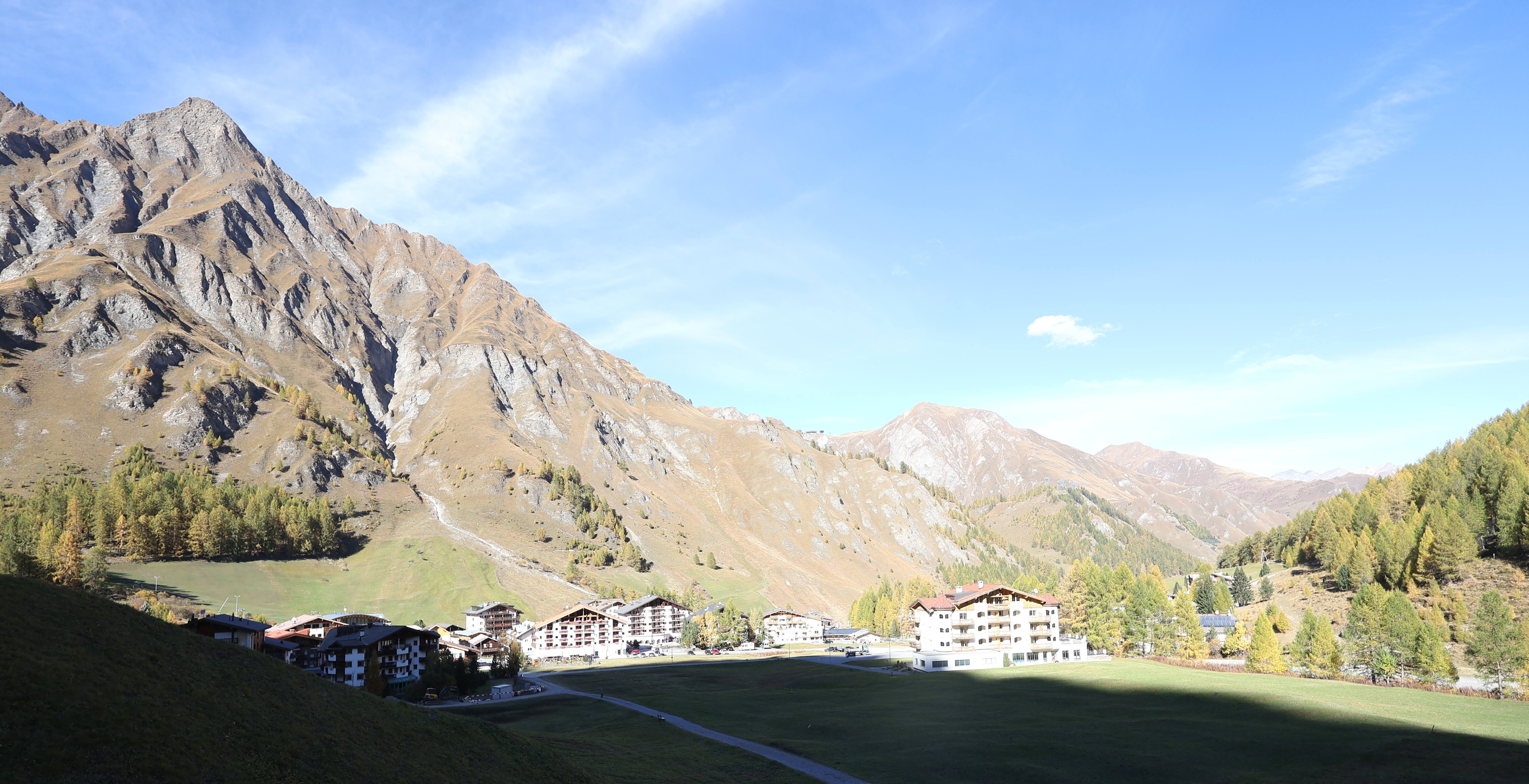 Archiv Foto Webcam Samnaun: Blick auf das Dorf