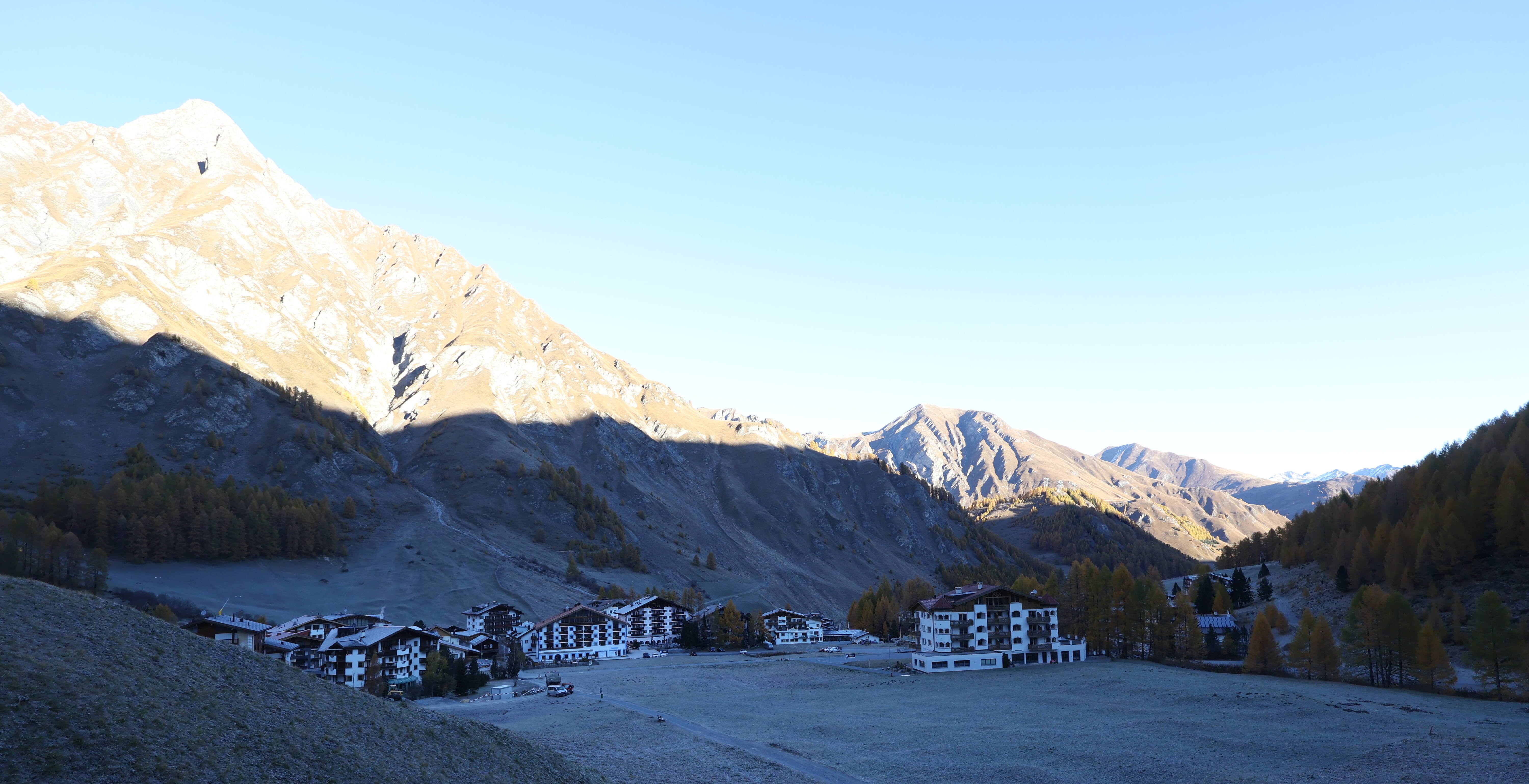 Archiv Foto Webcam Samnaun: Blick auf das Dorf