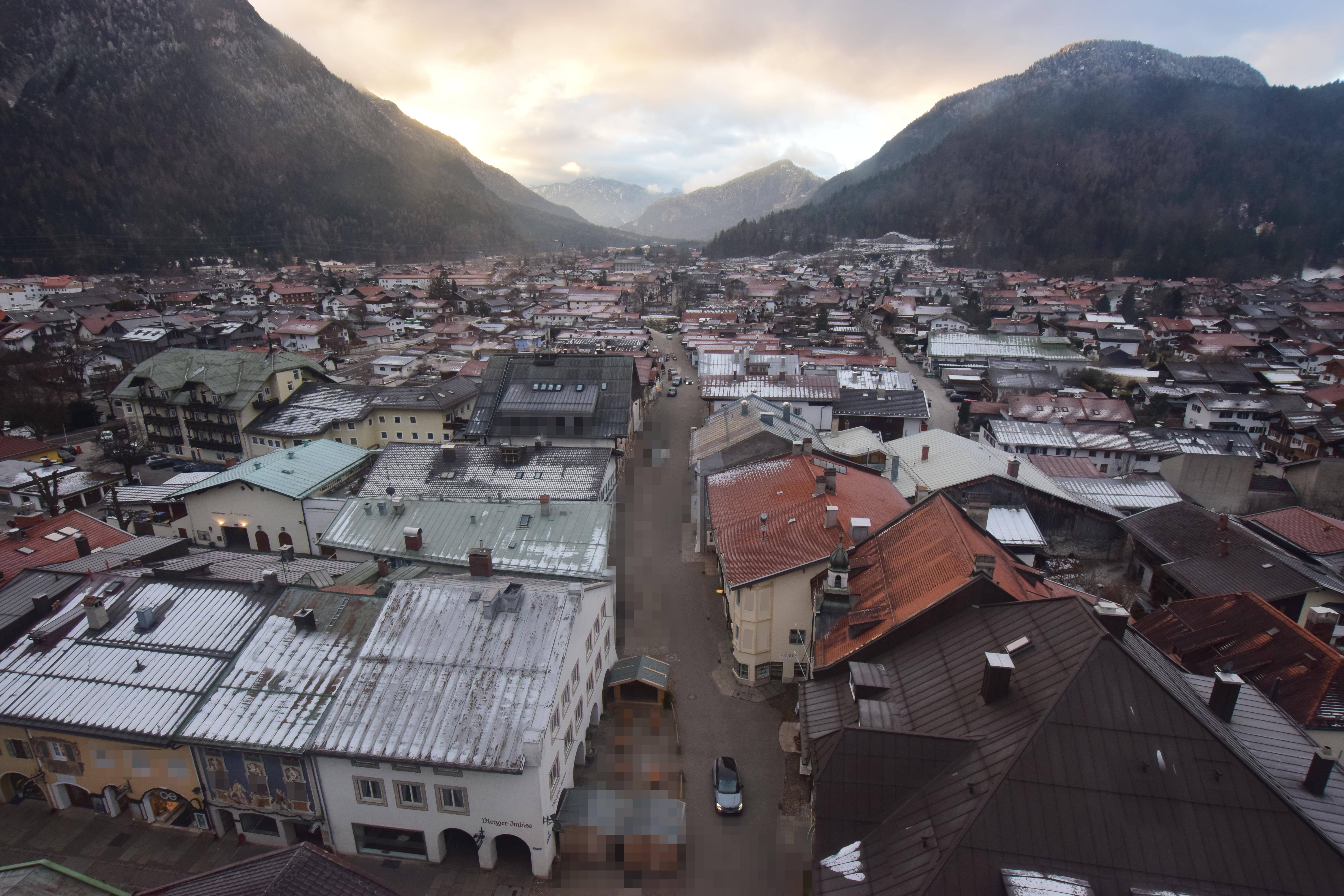 Archiv Foto Webcam Karwendel Mittenwald - Kirche