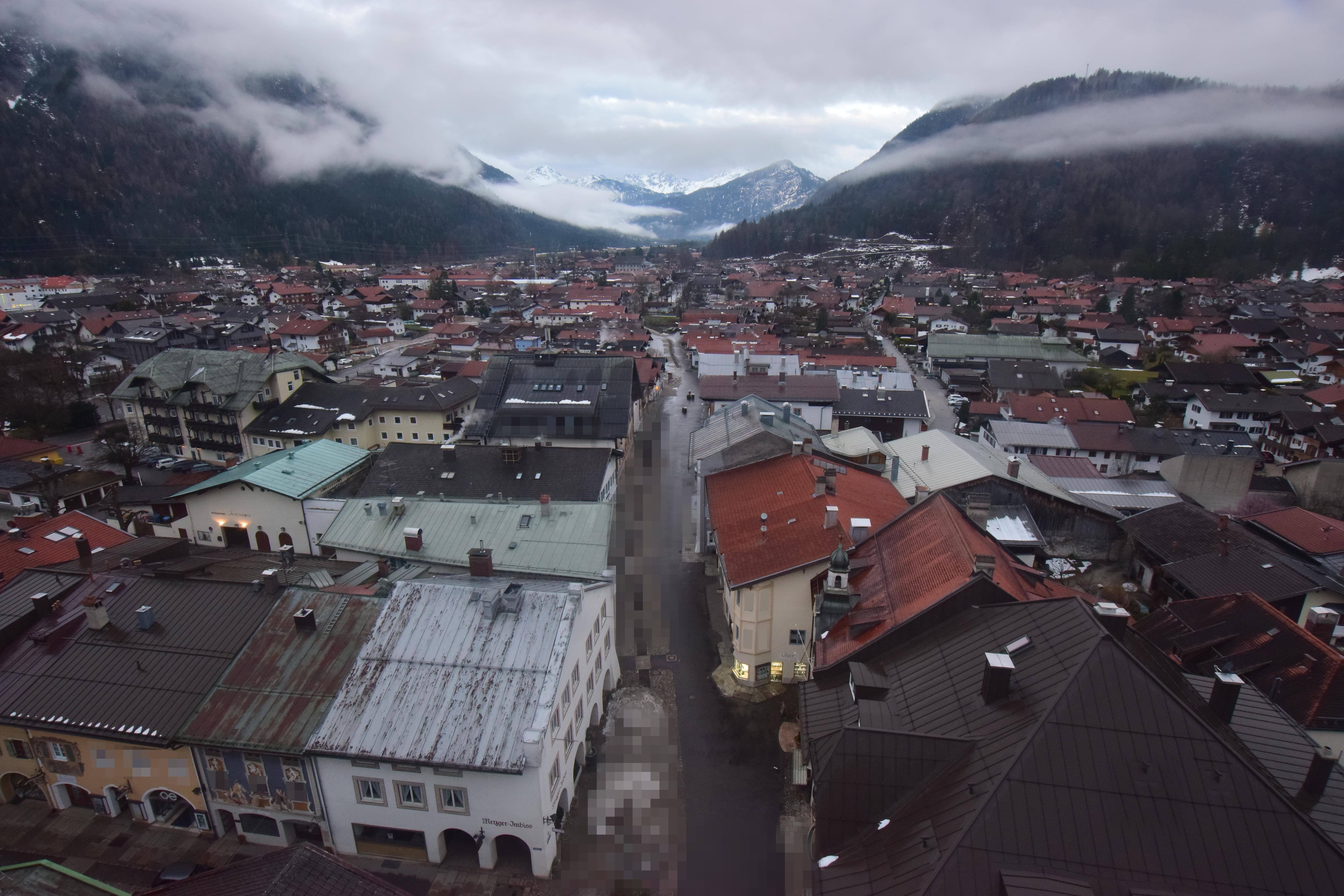Archiv Foto Webcam Karwendel Mittenwald - Kirche
