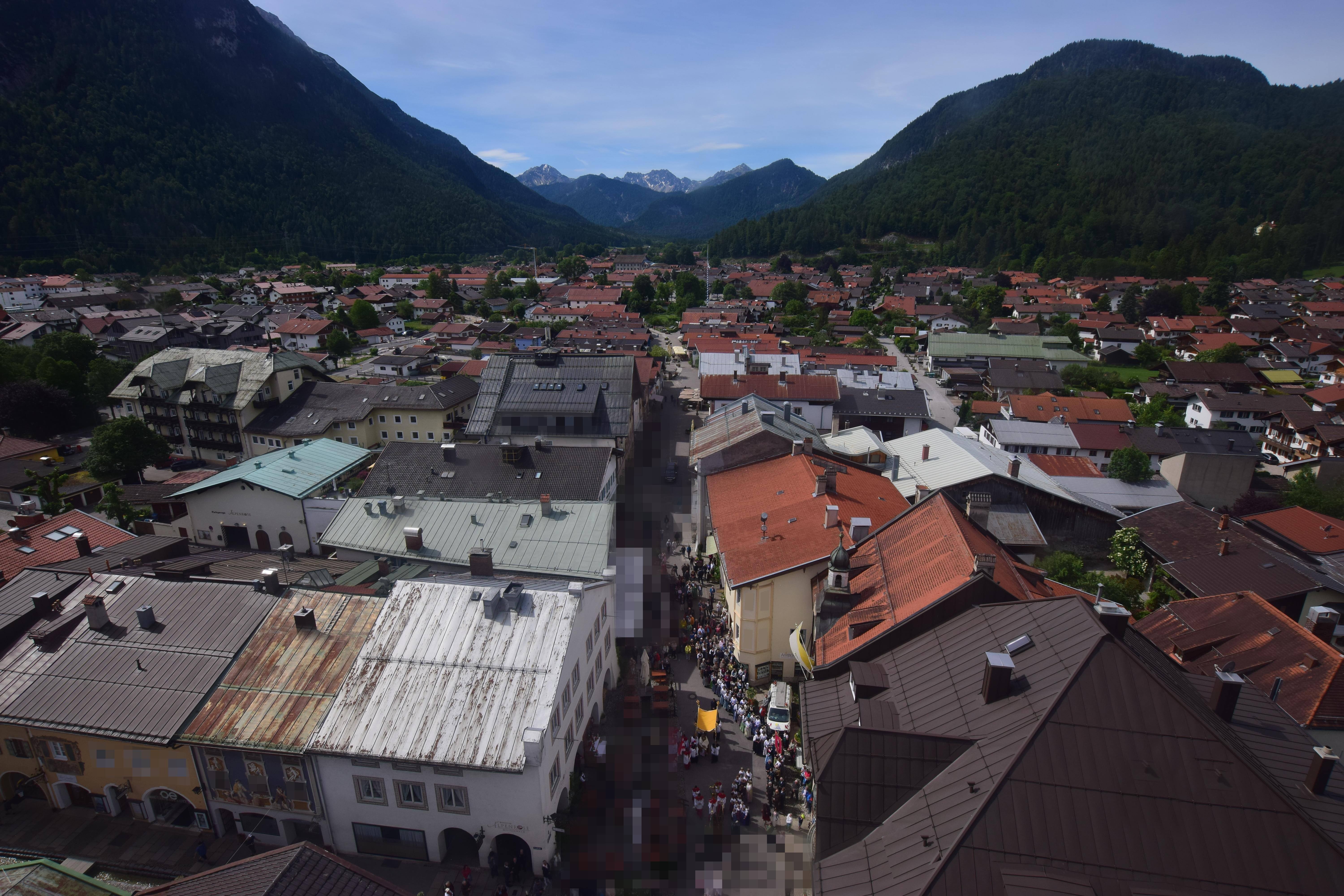 Archiv Foto Webcam Karwendel Mittenwald - Kirche