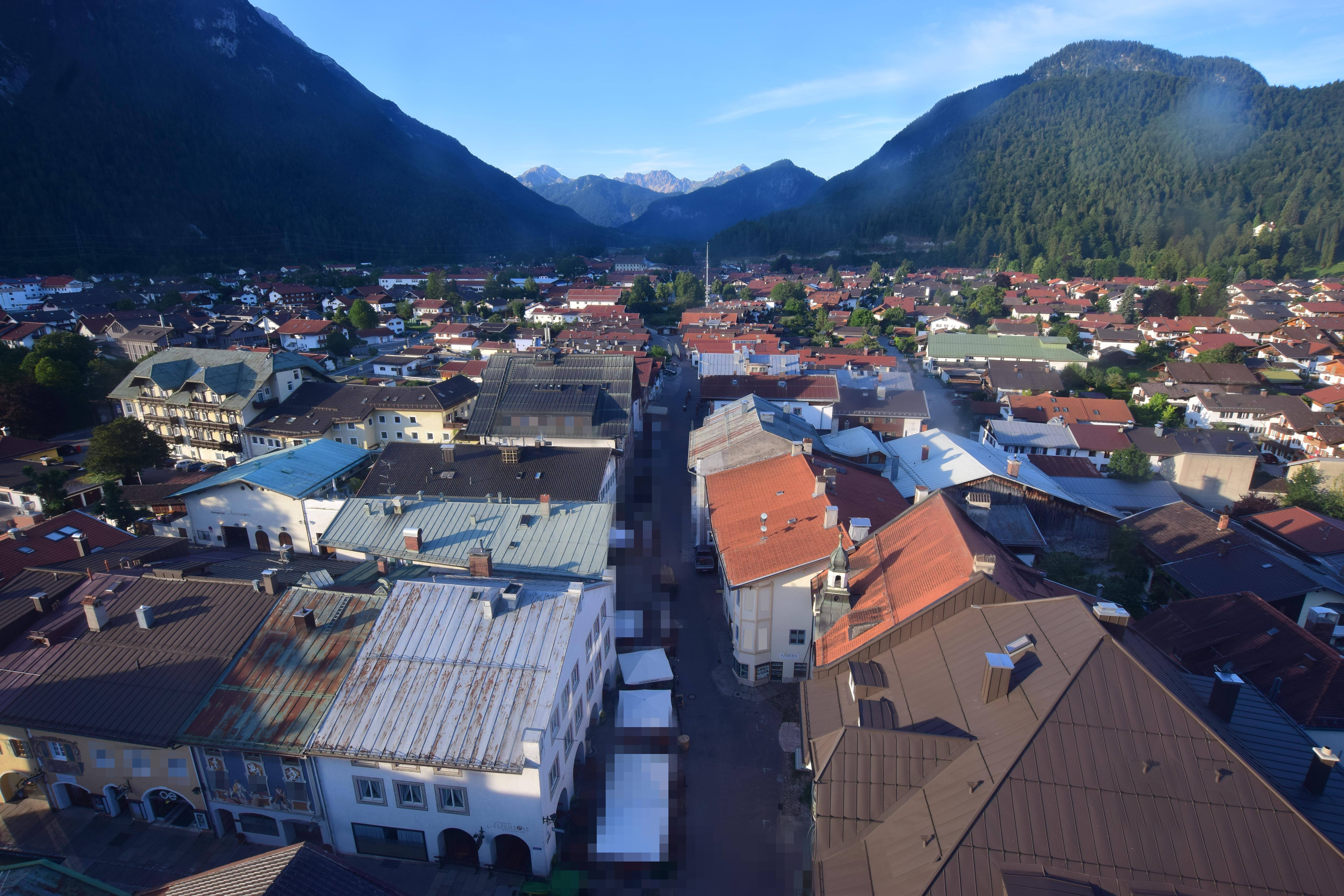Archiv Foto Webcam Karwendel Mittenwald - Kirche