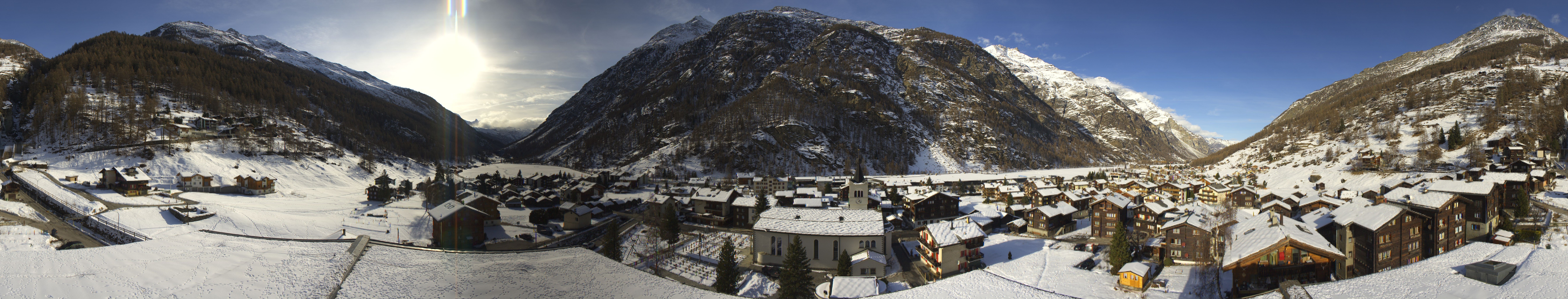 Archived image Webcam Täsch - Panorama