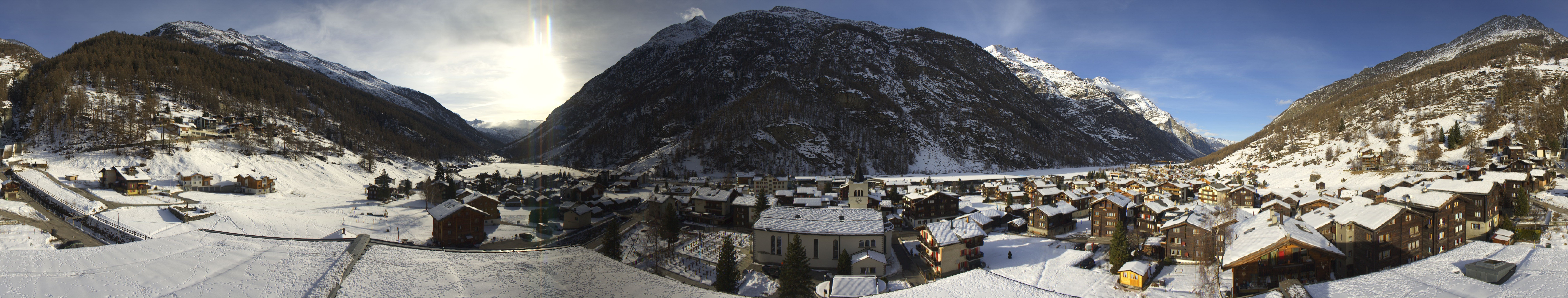 Archived image Webcam Täsch - Panorama