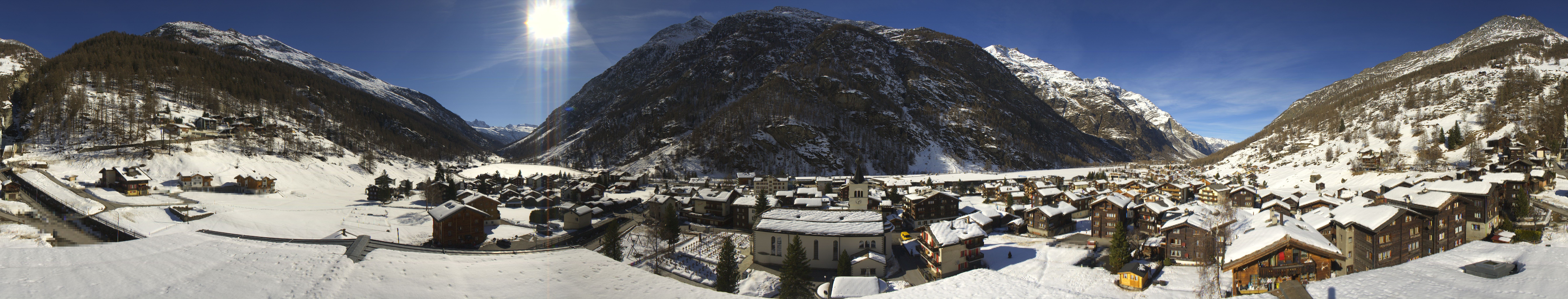 Archived image Webcam Täsch - Panorama