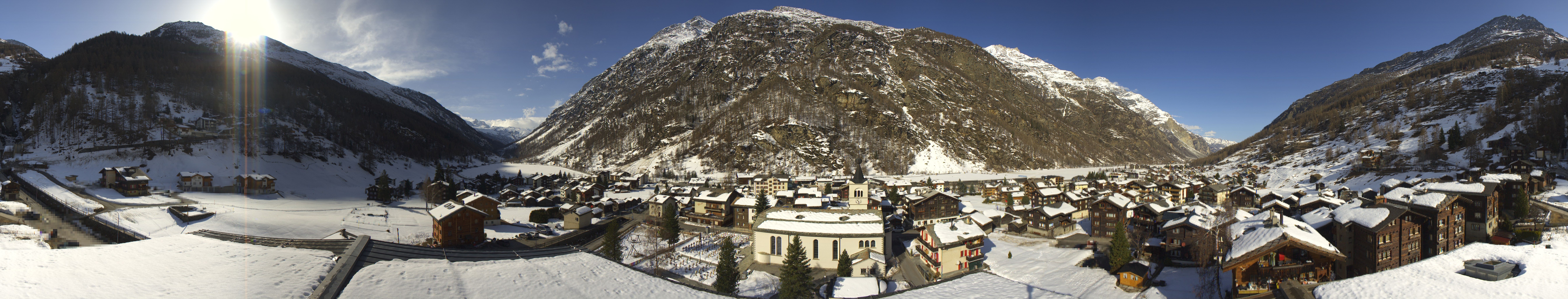 Archived image Webcam Täsch - Panorama