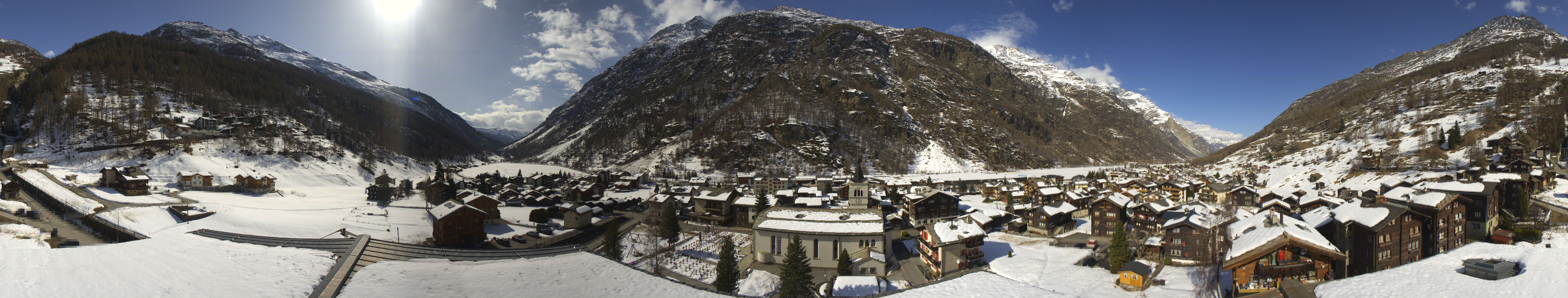 Archived image Webcam Täsch - Panorama