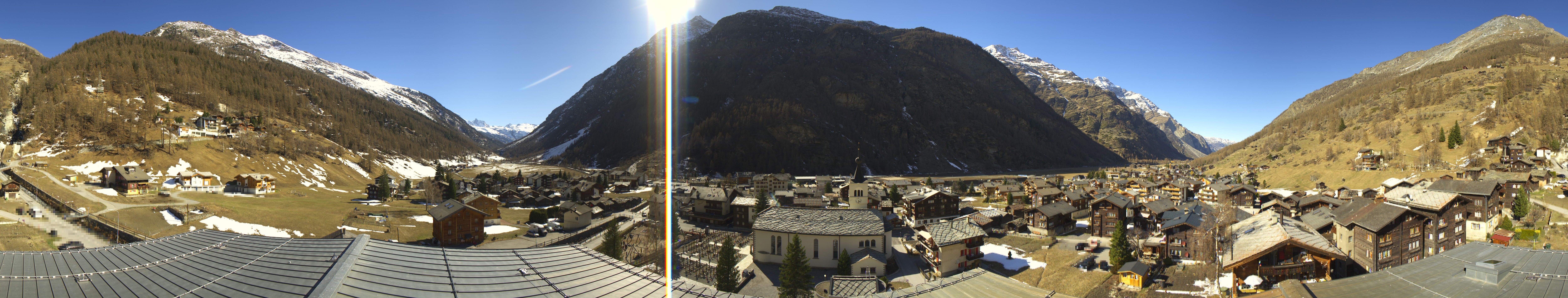 Archived image Webcam Täsch - Panorama