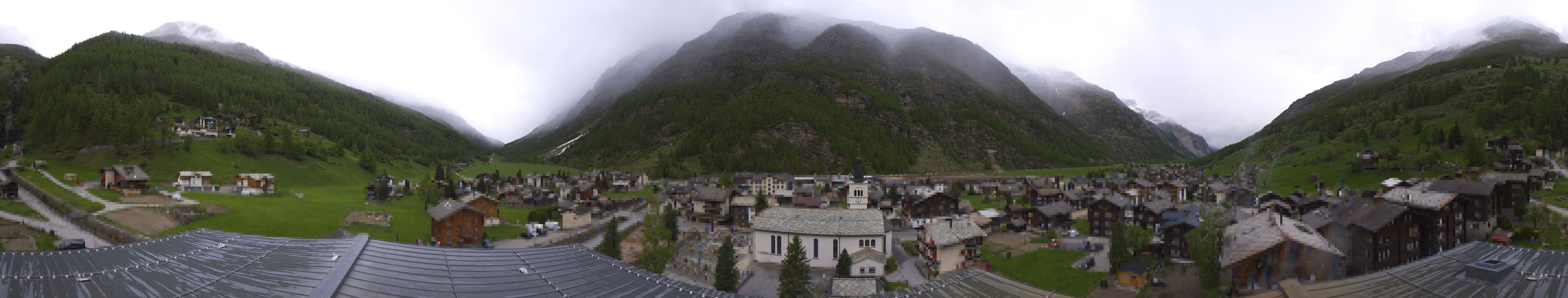 Archived image Webcam Täsch - Panorama