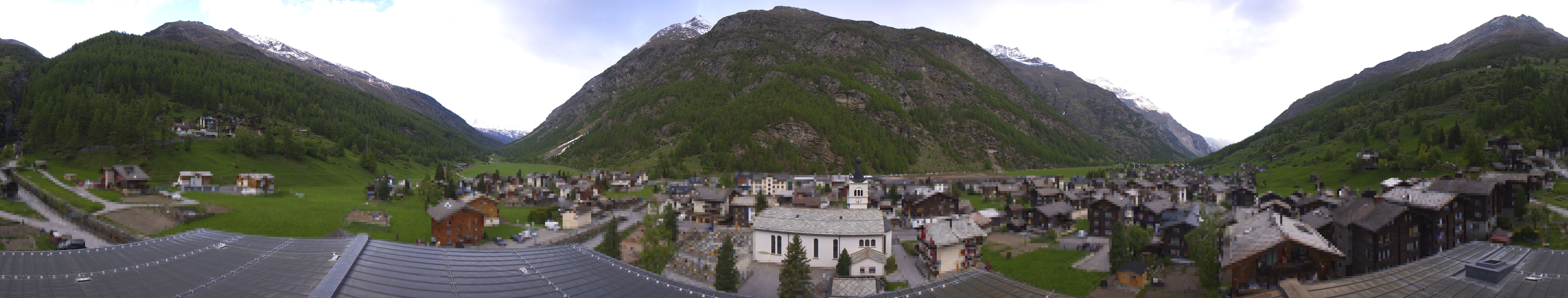 Archived image Webcam Täsch - Panorama