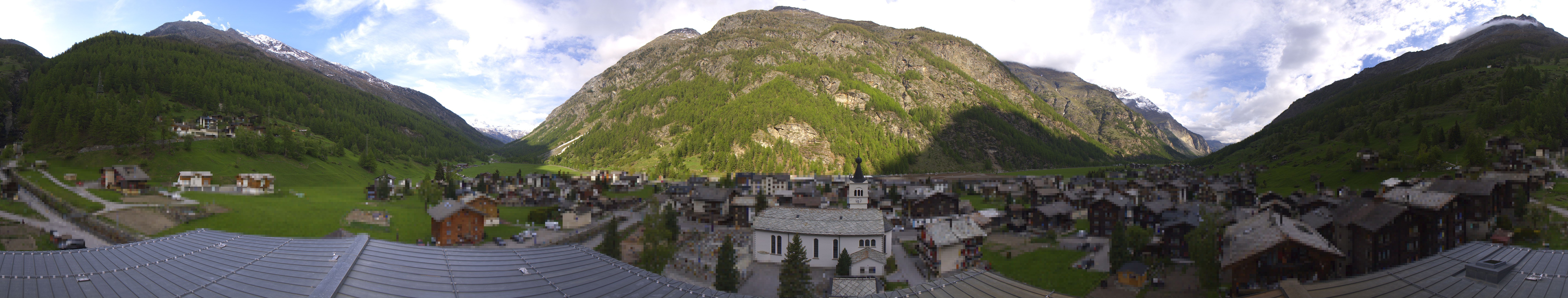Archived image Webcam Täsch - Panorama