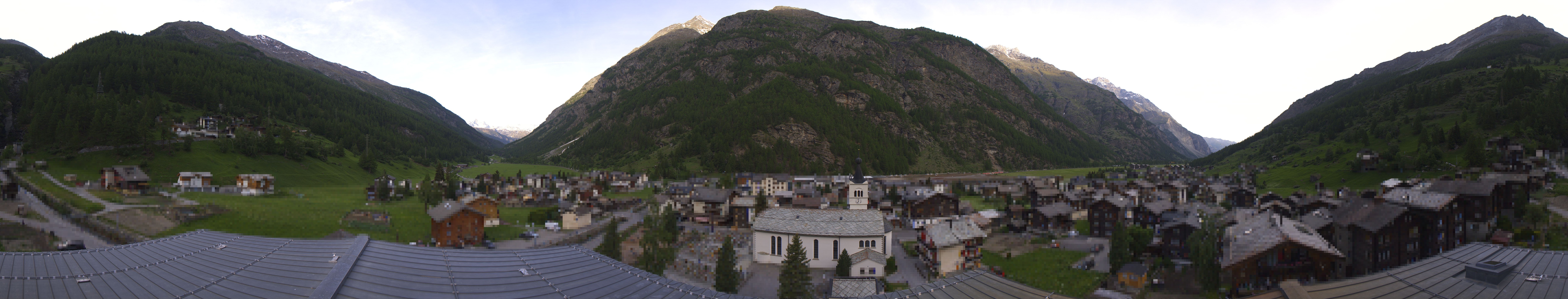 Archived image Webcam Täsch - Panorama