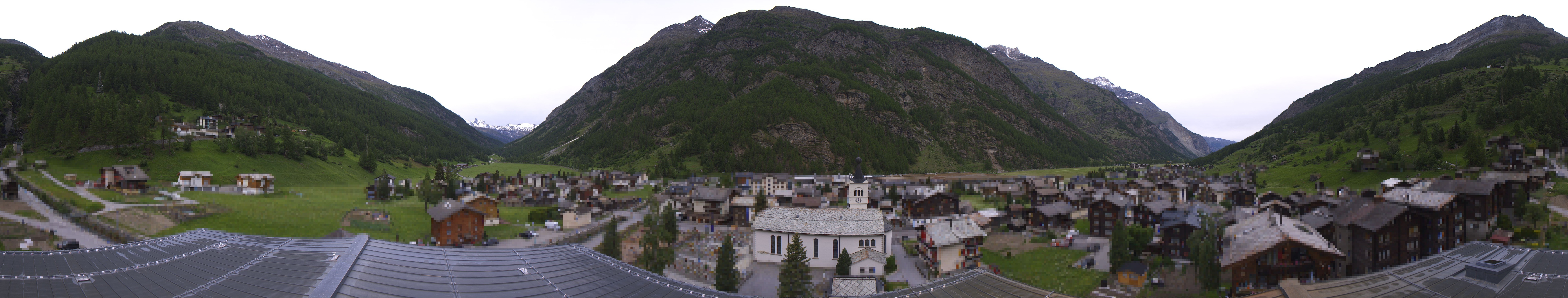 Archived image Webcam Täsch - Panorama