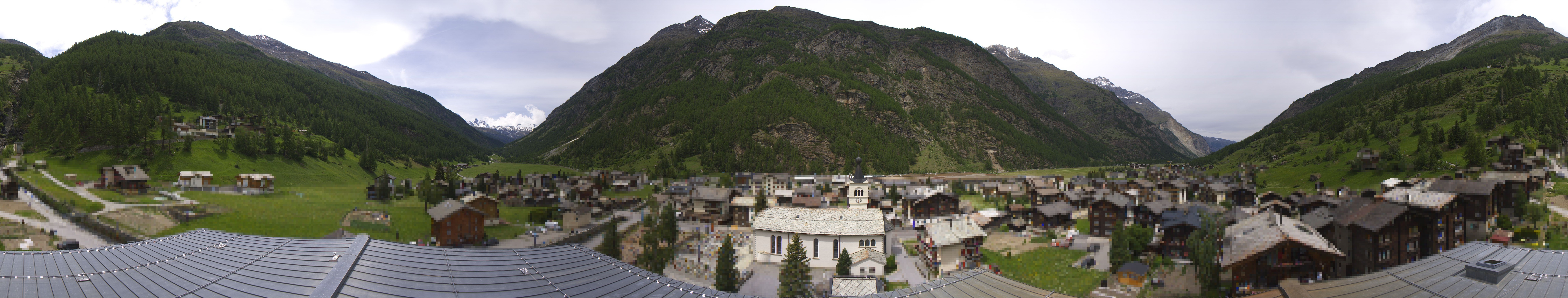Archived image Webcam Täsch - Panorama