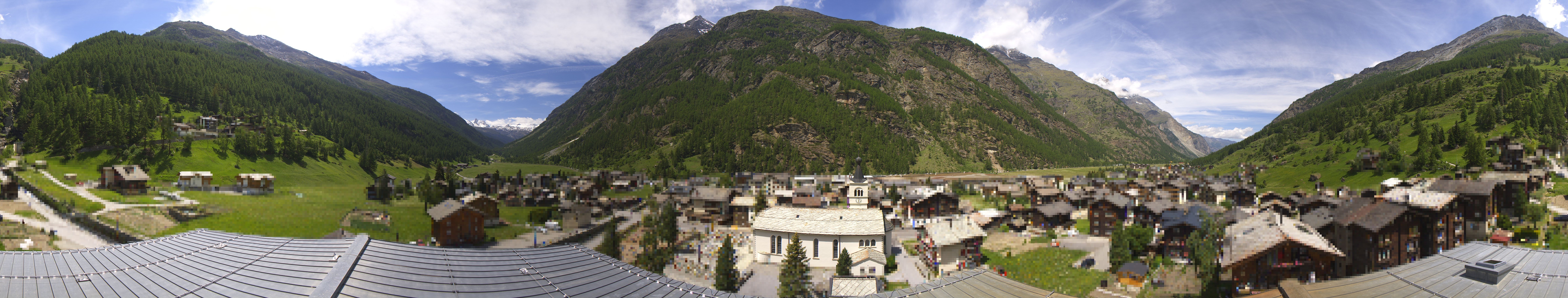 Archived image Webcam Täsch - Panorama
