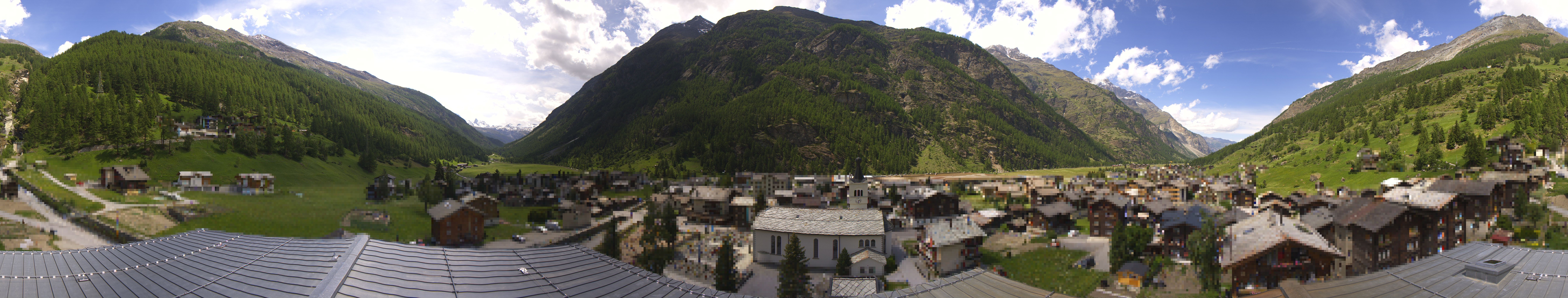 Archived image Webcam Täsch - Panorama