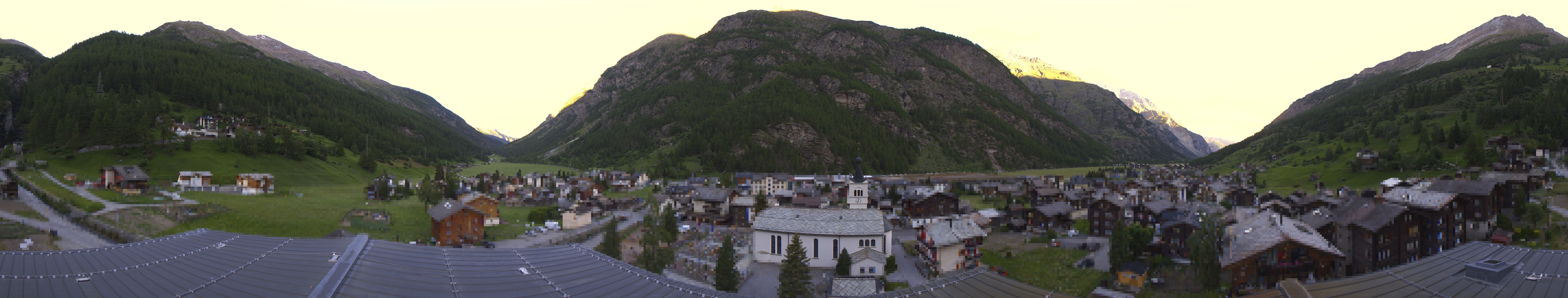 Archived image Webcam Täsch - Panorama