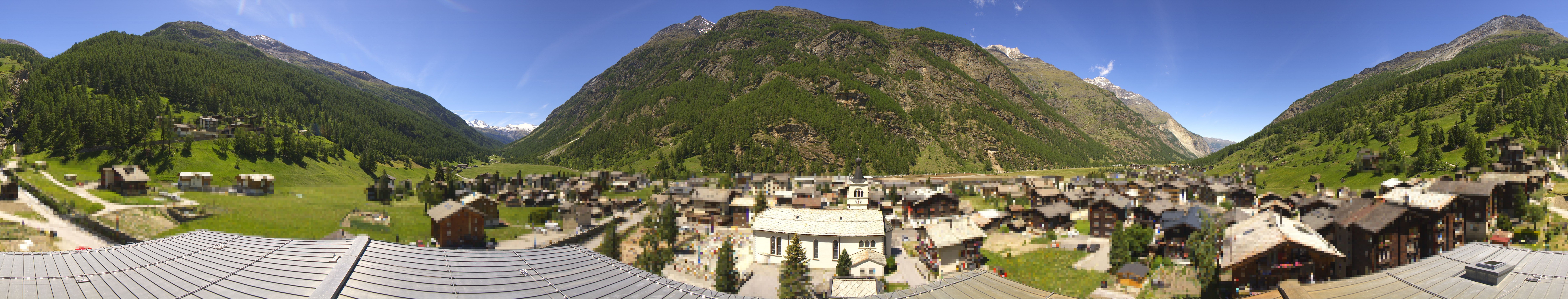 Archived image Webcam Täsch - Panorama