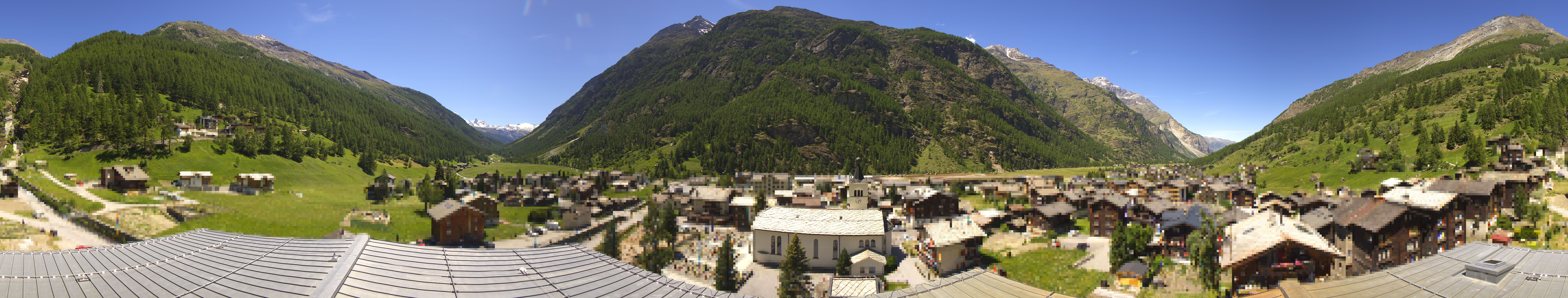 Archived image Webcam Täsch - Panorama