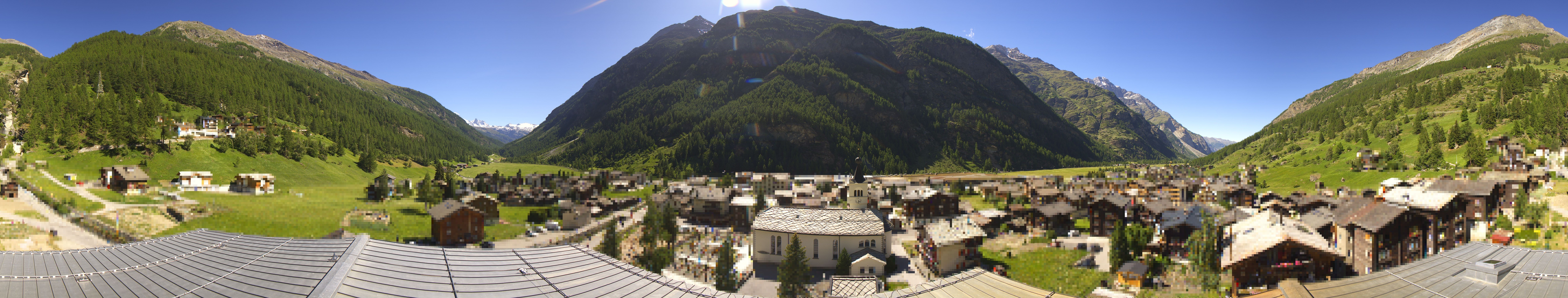 Archived image Webcam Täsch - Panorama