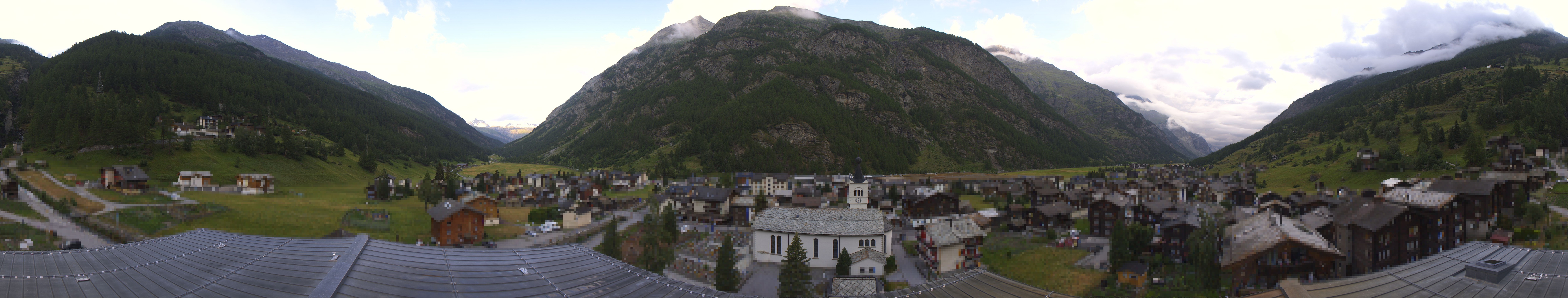 Archived image Webcam Täsch - Panorama