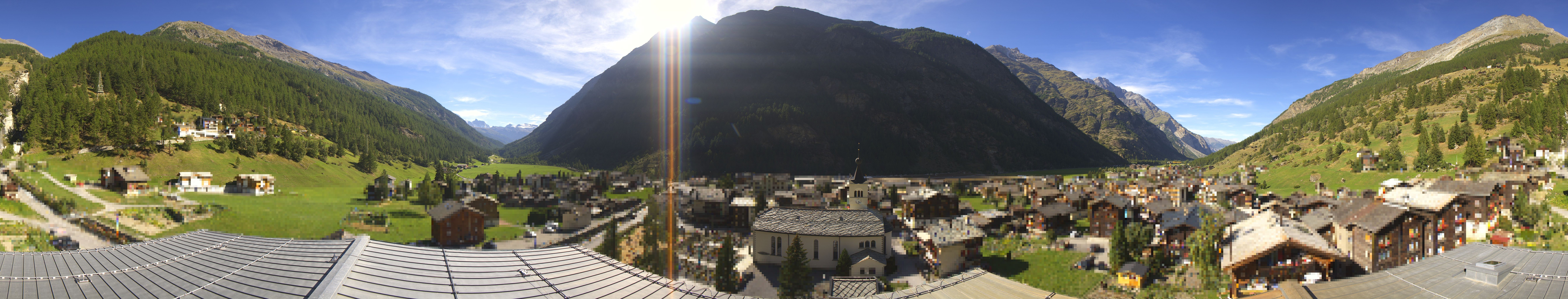 Archived image Webcam Täsch - Panorama