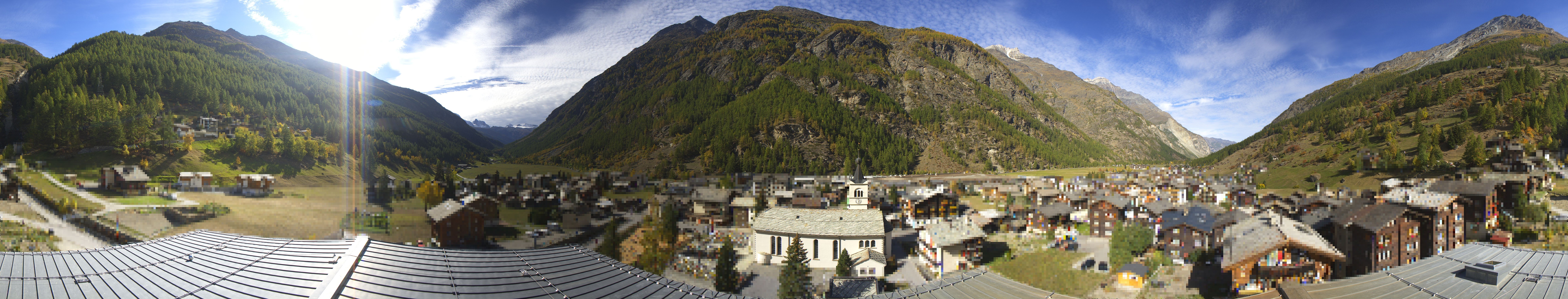 Archived image Webcam Täsch - Panorama