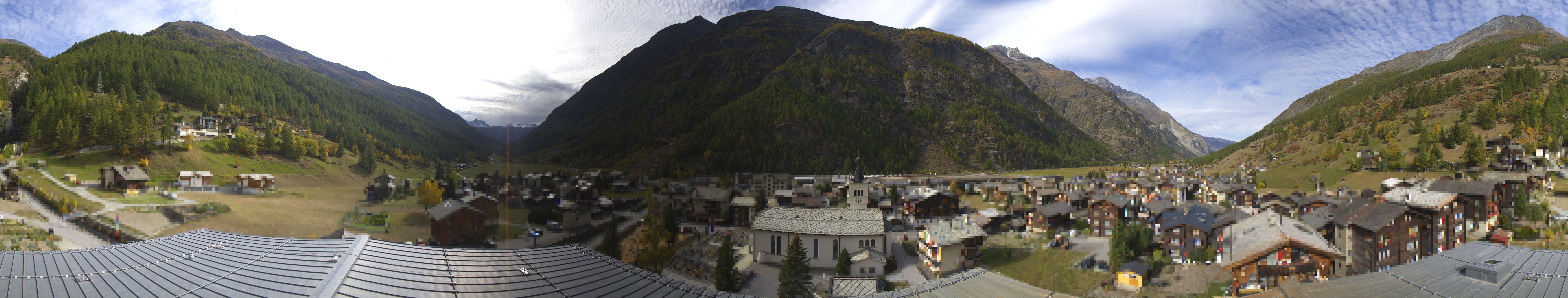 Archived image Webcam Täsch - Panorama