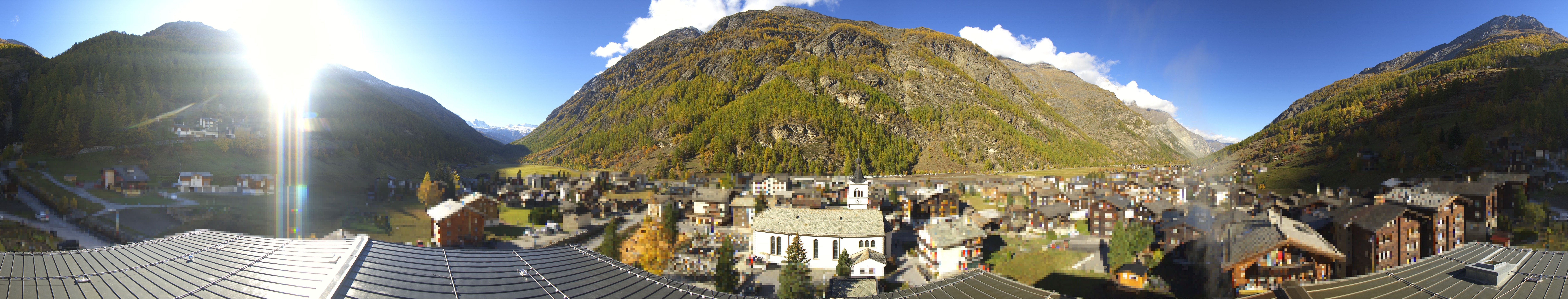 Archived image Webcam Täsch - Panorama
