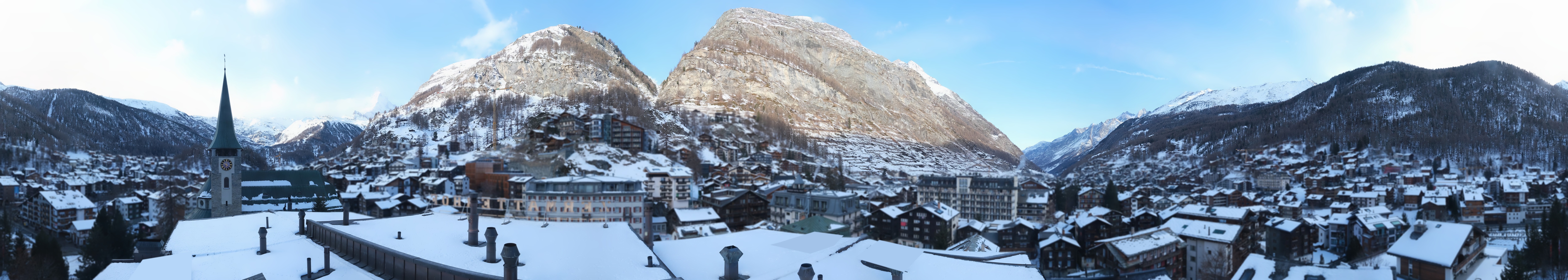 Archived image Webcam Panorama Hotel Zermatterhof