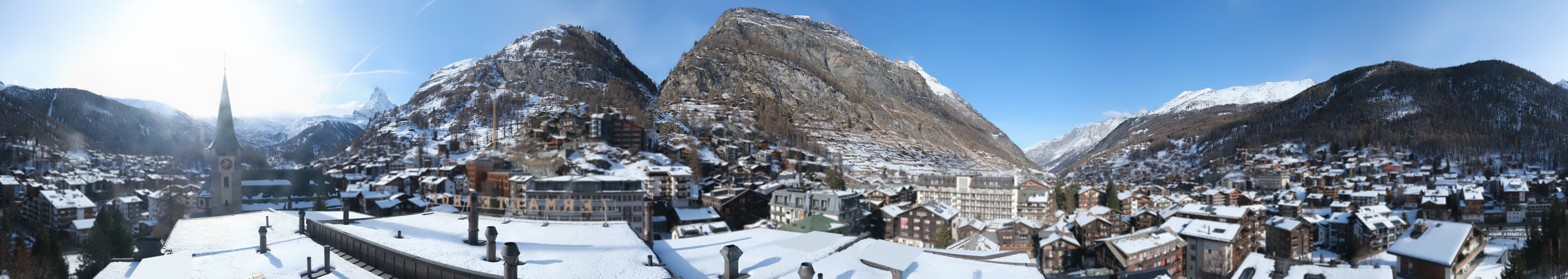 Archived image Webcam Panorama Hotel Zermatterhof