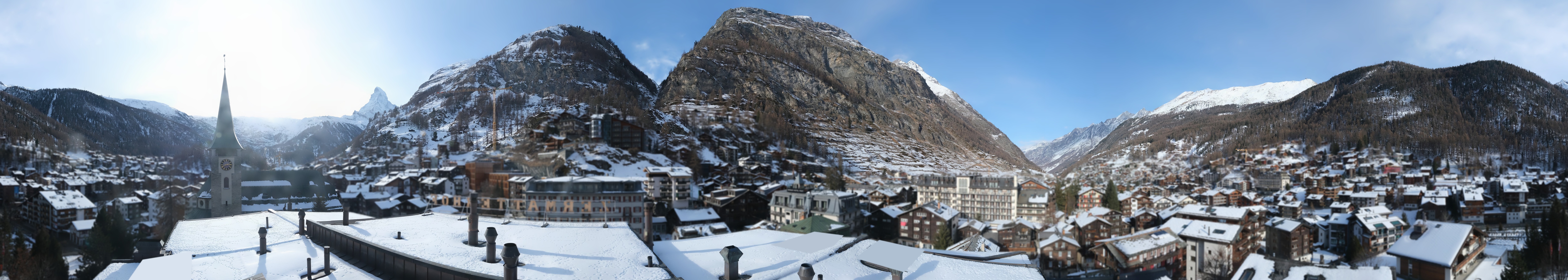 Archived image Webcam Panorama Hotel Zermatterhof