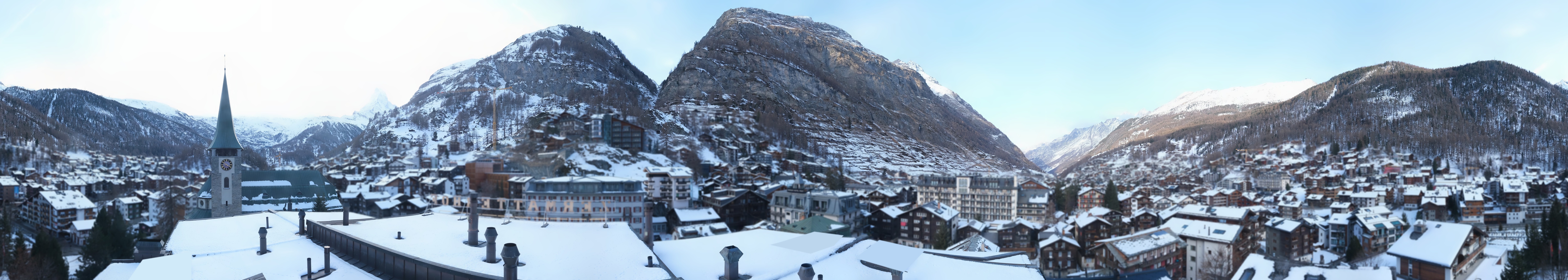 Archived image Webcam Panorama Hotel Zermatterhof