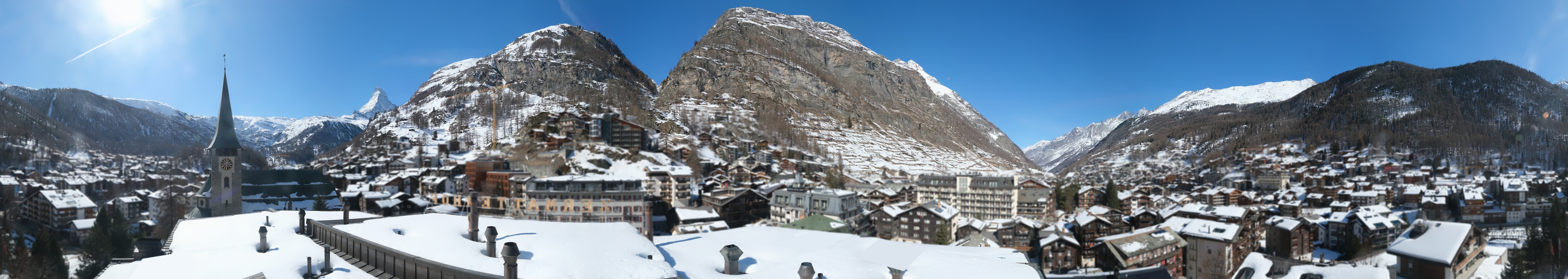 Archived image Webcam Panorama Hotel Zermatterhof