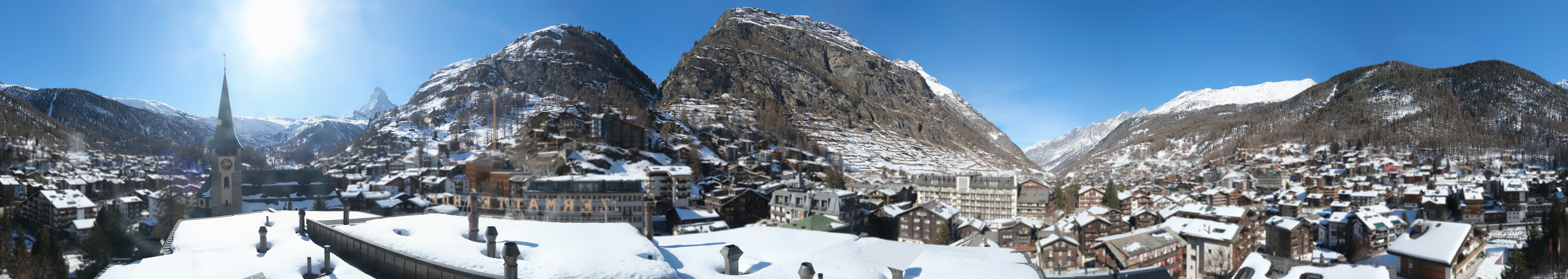 Archived image Webcam Panorama Hotel Zermatterhof