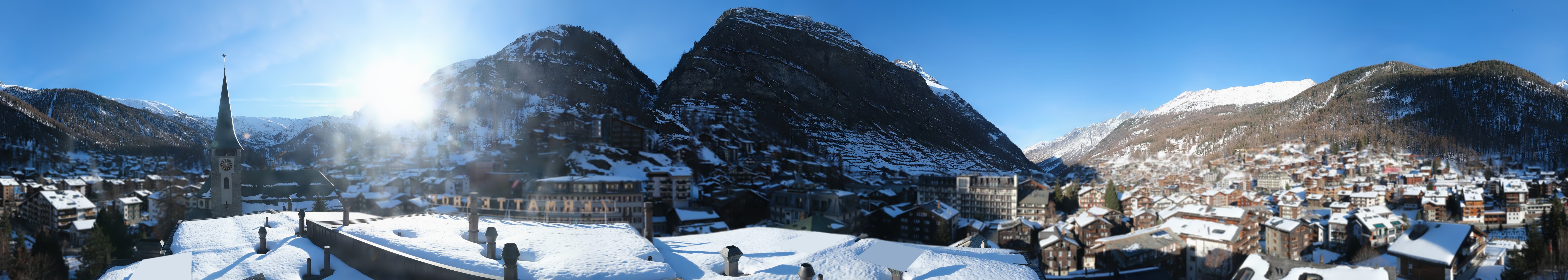 Archived image Webcam Panorama Hotel Zermatterhof
