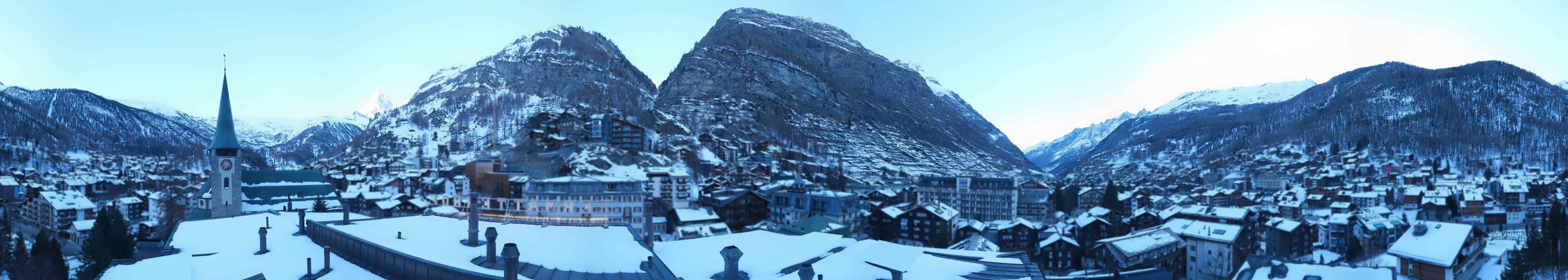 Archived image Webcam Panorama Hotel Zermatterhof