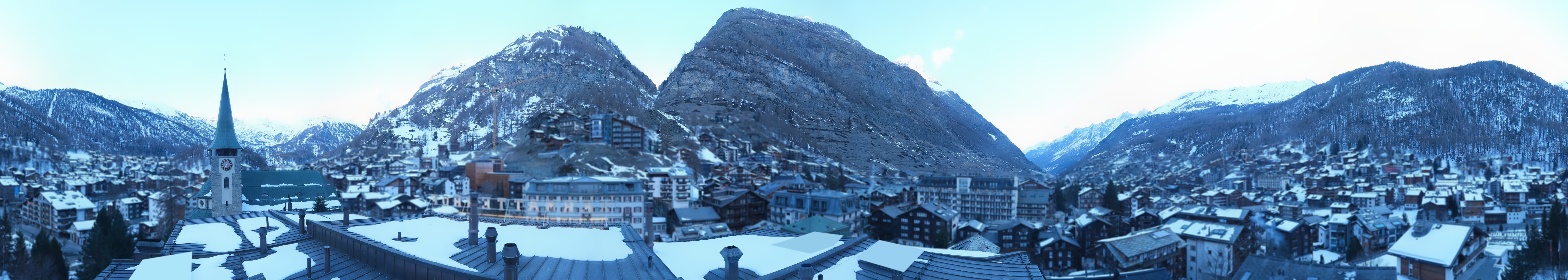 Archived image Webcam Panorama Hotel Zermatterhof