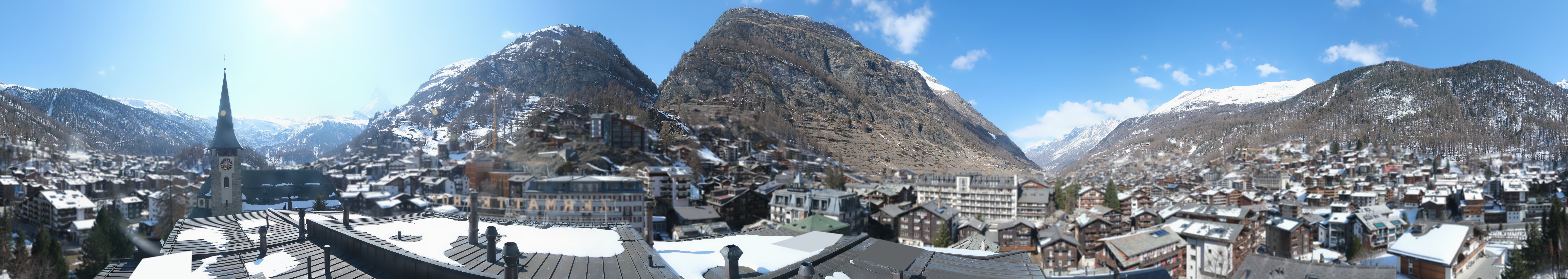 Archived image Webcam Panorama Hotel Zermatterhof