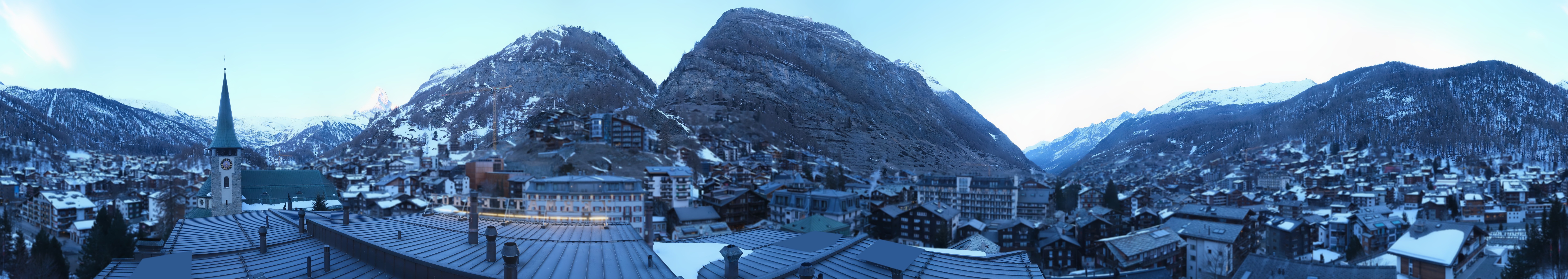 Archived image Webcam Panorama Hotel Zermatterhof
