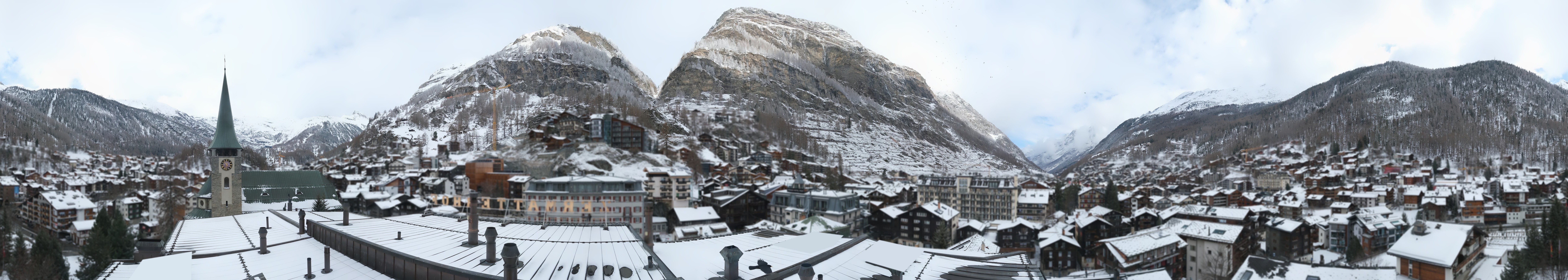 Archived image Webcam Panorama Hotel Zermatterhof