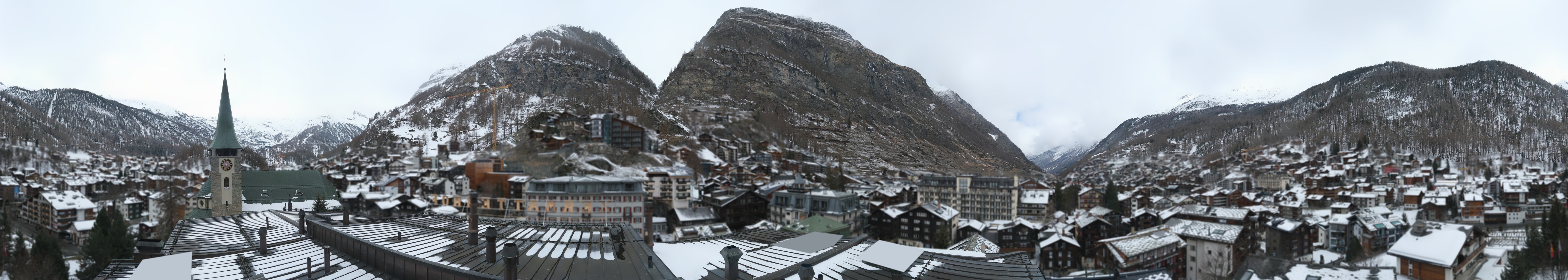 Archived image Webcam Panorama Hotel Zermatterhof