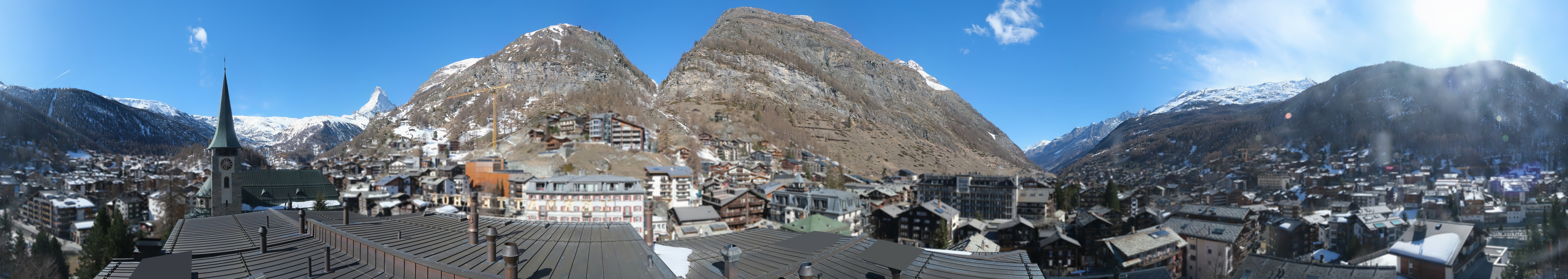 Archived image Webcam Panorama Hotel Zermatterhof