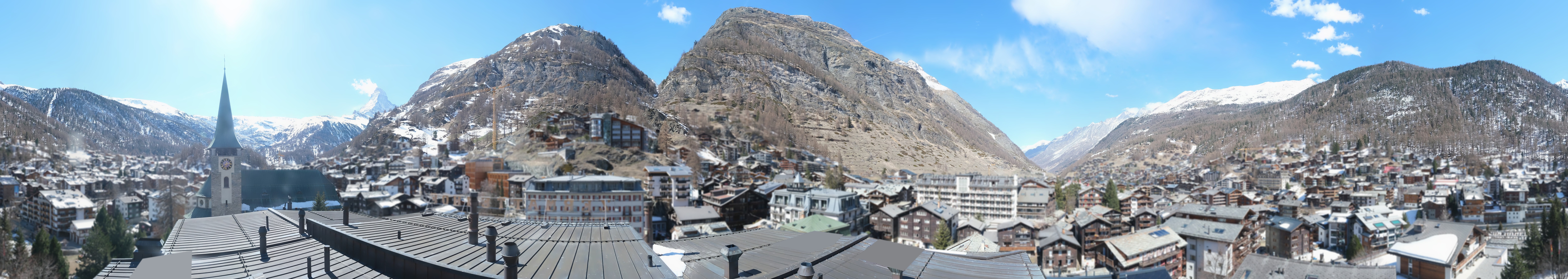 Archived image Webcam Panorama Hotel Zermatterhof