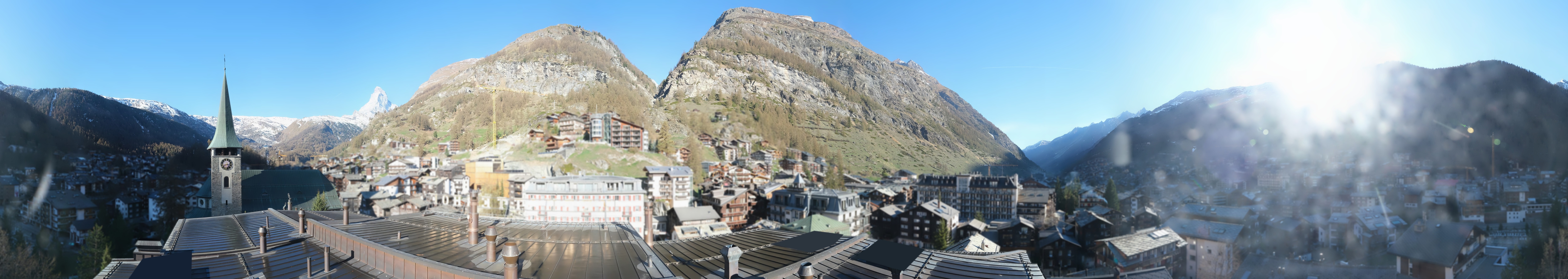 Archived image Webcam Panorama Hotel Zermatterhof