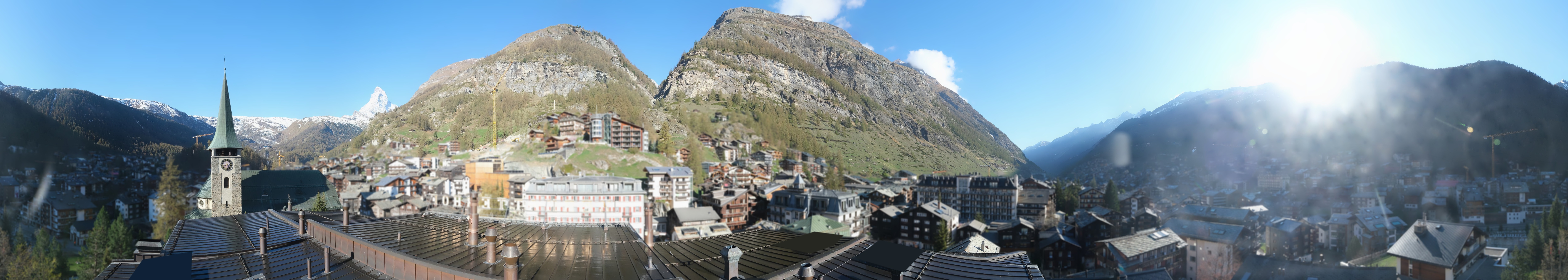Archived image Webcam Panorama Hotel Zermatterhof