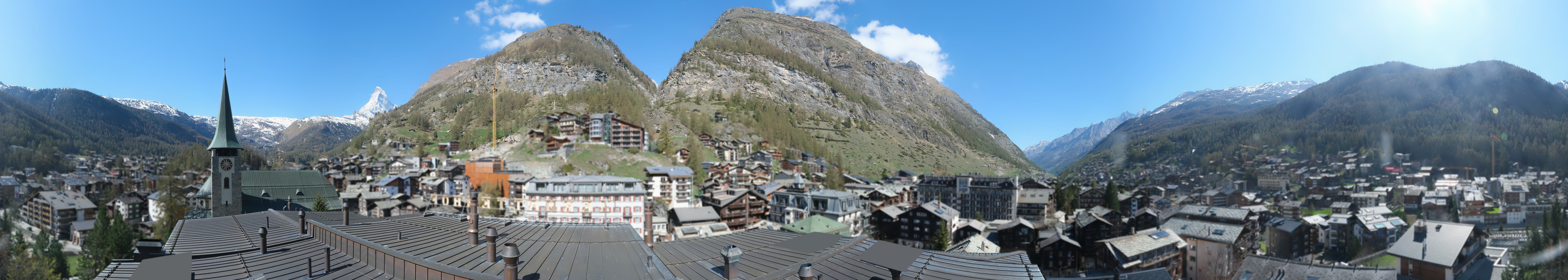 Archived image Webcam Panorama Hotel Zermatterhof