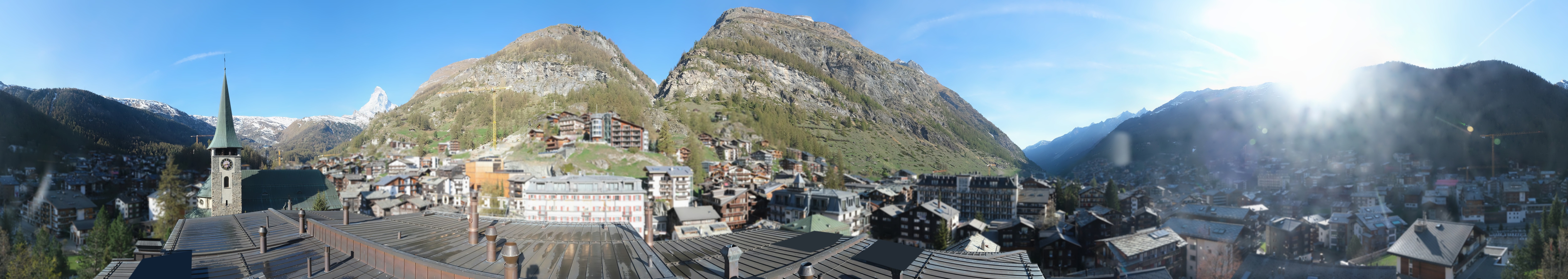 Archived image Webcam Panorama Hotel Zermatterhof
