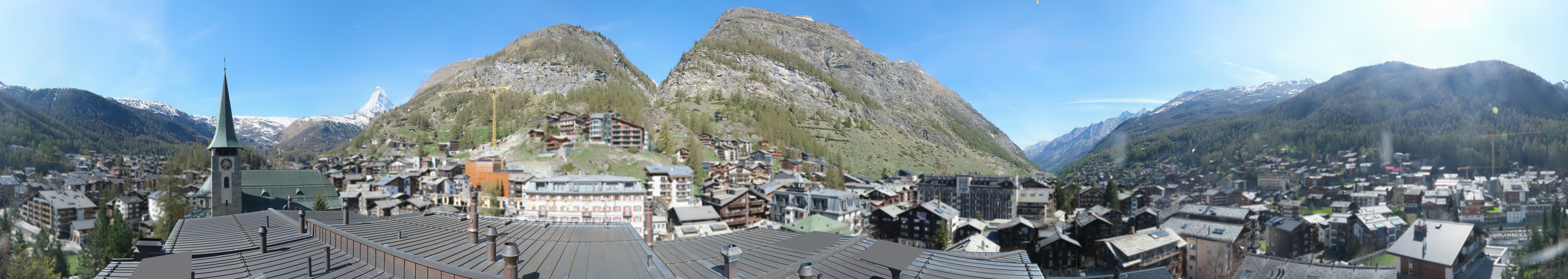 Archived image Webcam Panorama Hotel Zermatterhof