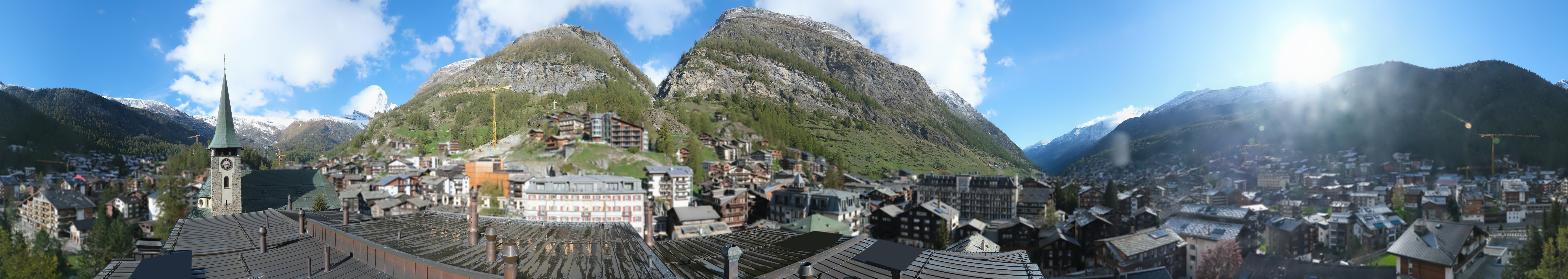 Archived image Webcam Panorama Hotel Zermatterhof
